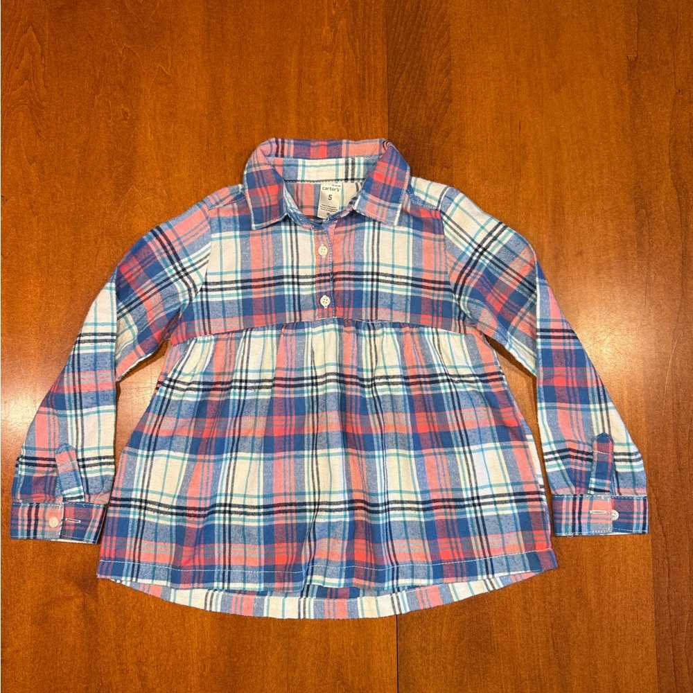 5T Soft Flannel Blouse